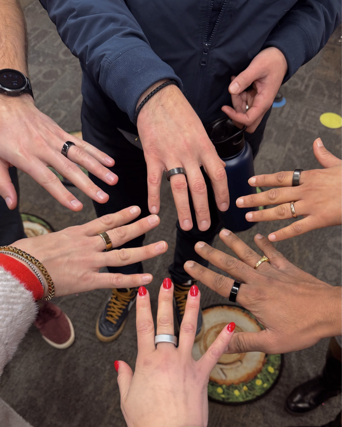 Our Pre-K class parents got the memo that @ouraring is a must have for health and wellness tracking! 

This cracked me up at the Valentine’s Day party - we were all comparing rings and stats! ❤️ A nerdy little bunch 🤓

#LTKMens #LTKFitness #LTKStyleTip