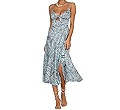 Fashionme Women Spaghetti Strap Midi Satin Dresses Tie Front Backless Split Hollow Dress | Amazon (US)