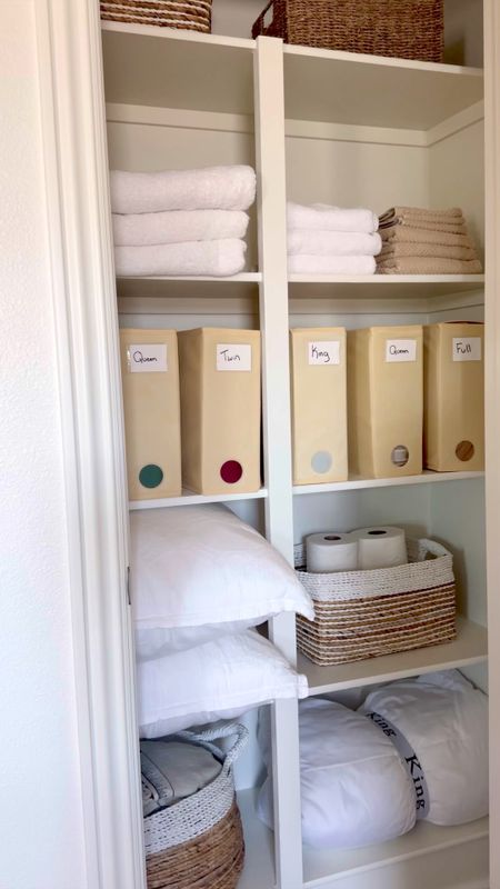 Linen Closet Organization #linencloset #organizedhome #organization #home #linen #bedroom 

#LTKstyletip #LTKhome #LTKVideo