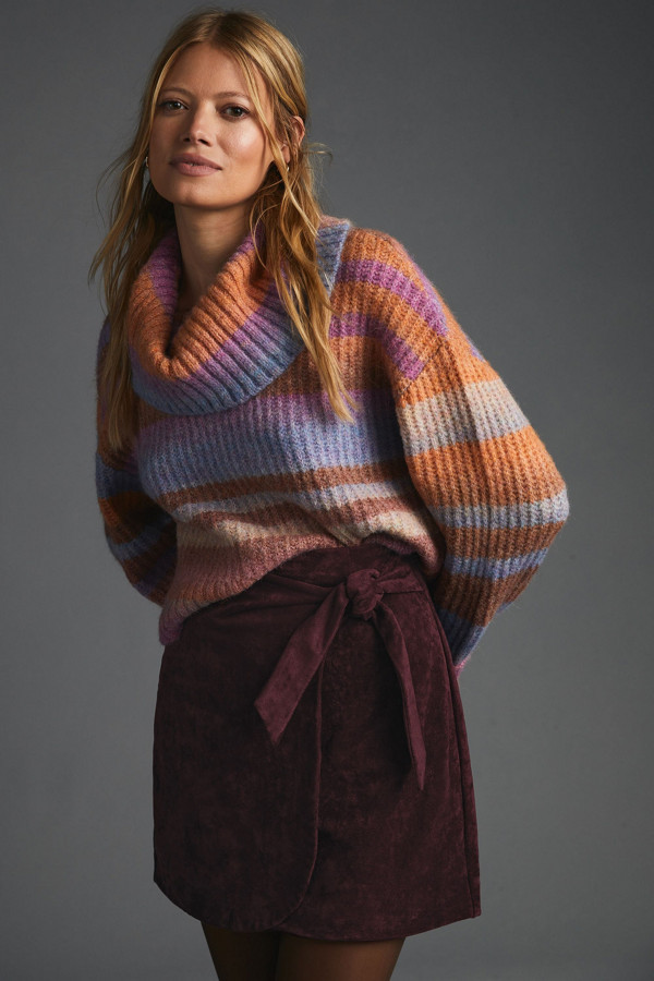 Turtleneck Striped Sweater | Nuuly