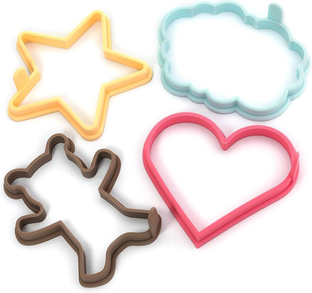 Amazon.com: STIRLEX Silicone Pancake Molds for Heart, Star, Teddy Bear, Cloud Shape Pancakes, Set... | Amazon (US)