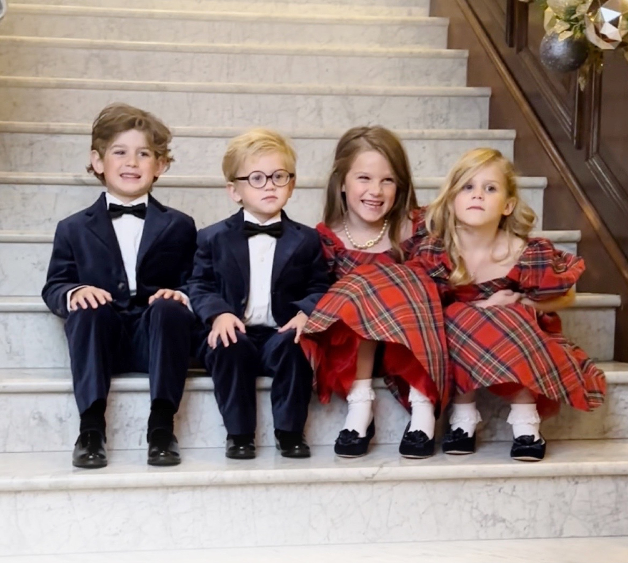 Christmas card pictures! 
I adore these classic Christmas outfits for the kids. It all came together so well and the girls velvet shoes tied into the boys velvet suits. What dolls! And it’s all on sale 😍

#LTKSeasonal #LTKHoliday #LTKfamily