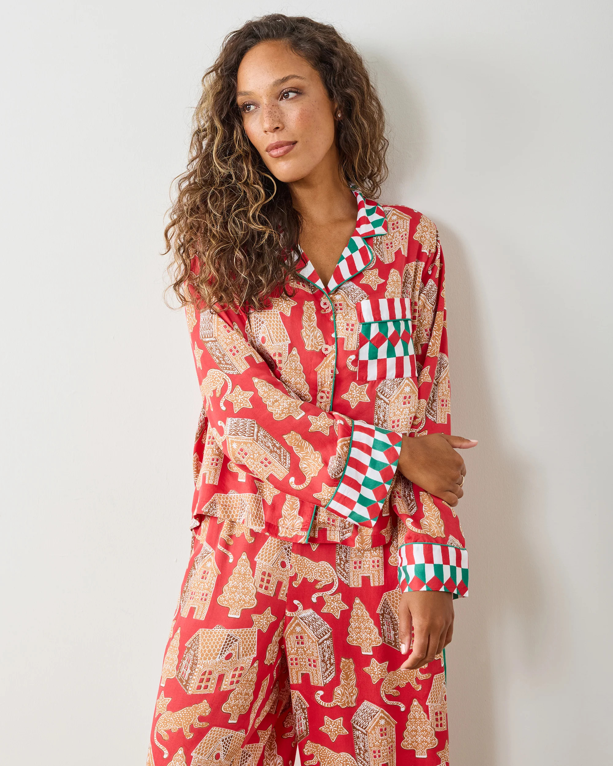 Gingerbread Party - Eco Satin Rittenhouse Set - Ruby | Printfresh