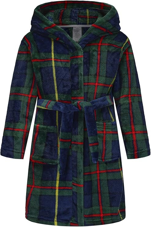 Girls Fleece Hooded Robe Warm Sleepwear for Toddler Kids Soft Fuzzy Bathrobe Gifts | Amazon (US)