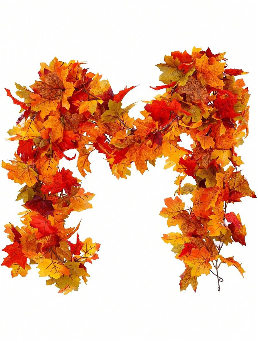 1pc 170cm Multicolor Maple Leaf Artificial Vines, Silk Cloth, Suitable For Autumn Harvest Festiva... | SHEIN