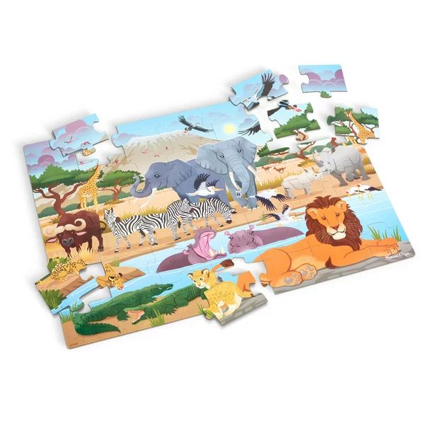 Melissa & Doug Safari Floor Puzzle (42 Pieces) - Walmart.com | Walmart (US)