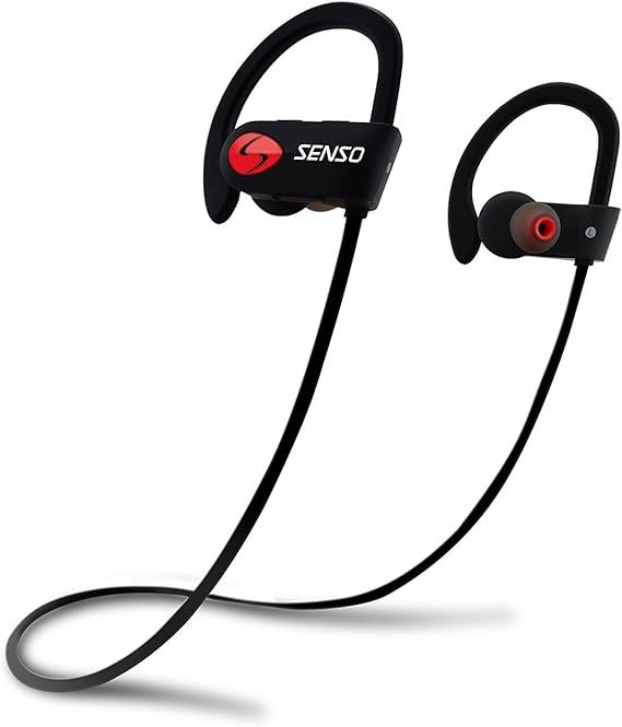 SENSO Bluetooth Headphones, Best Wireless Sports Earphones w/Mic IPX7 Waterproof HD Stereo Sweatp... | Amazon (US)