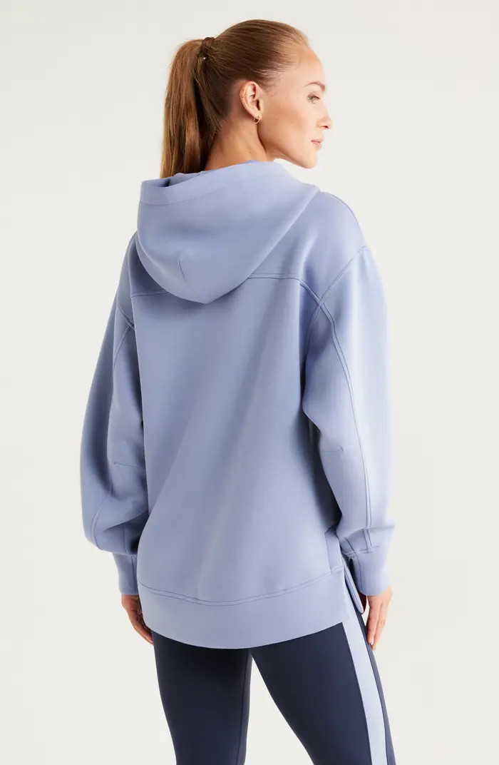 Zella Relaxed Fit High-Low Zip Hoodie | Nordstrom | Nordstrom