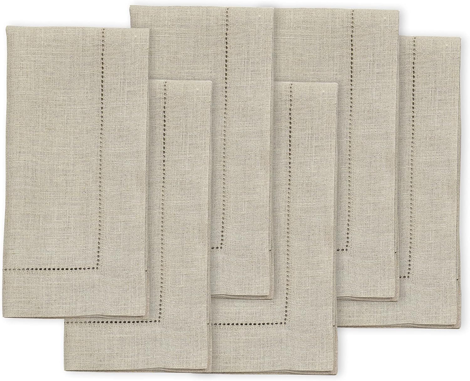 Solino Home Linen Dinner Napkins Set of 6 – 100% Pure Linen Natural Napkins 20 x 20 Inch, Class... | Amazon (US)