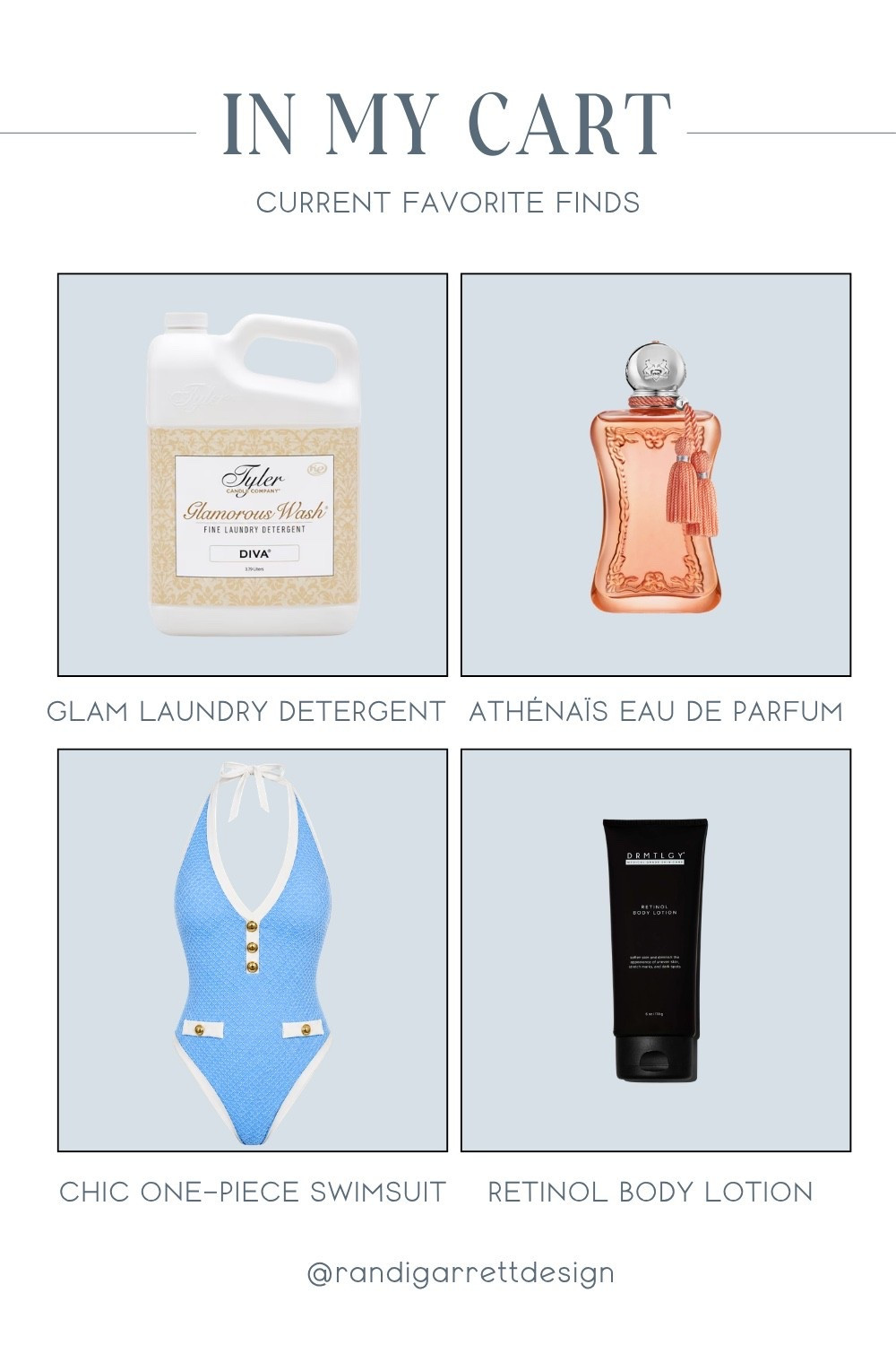 Sharing chic beauty, swimwear, and home finds I’ve added to cart recently! ✨ 

Glam Wash Laundry Detergent
Retinol Body Lotion
Milan Blue One-Piece Swimsuit
Parfums de Marly

#LTKSwim #LTKBeauty #LTKHome