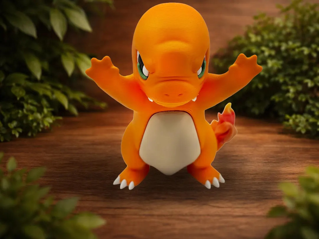 Charmander Smooshed Window Display – 3D Printed PC Case Decor – 5” Fire Lizard Figure - Ets... | Etsy (Global)