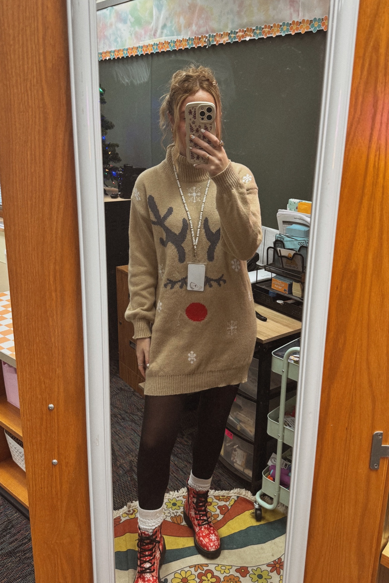 Reindeer sweater dress outfit

#LTKWorkwear #LTKHoliday #LTKSeasonal