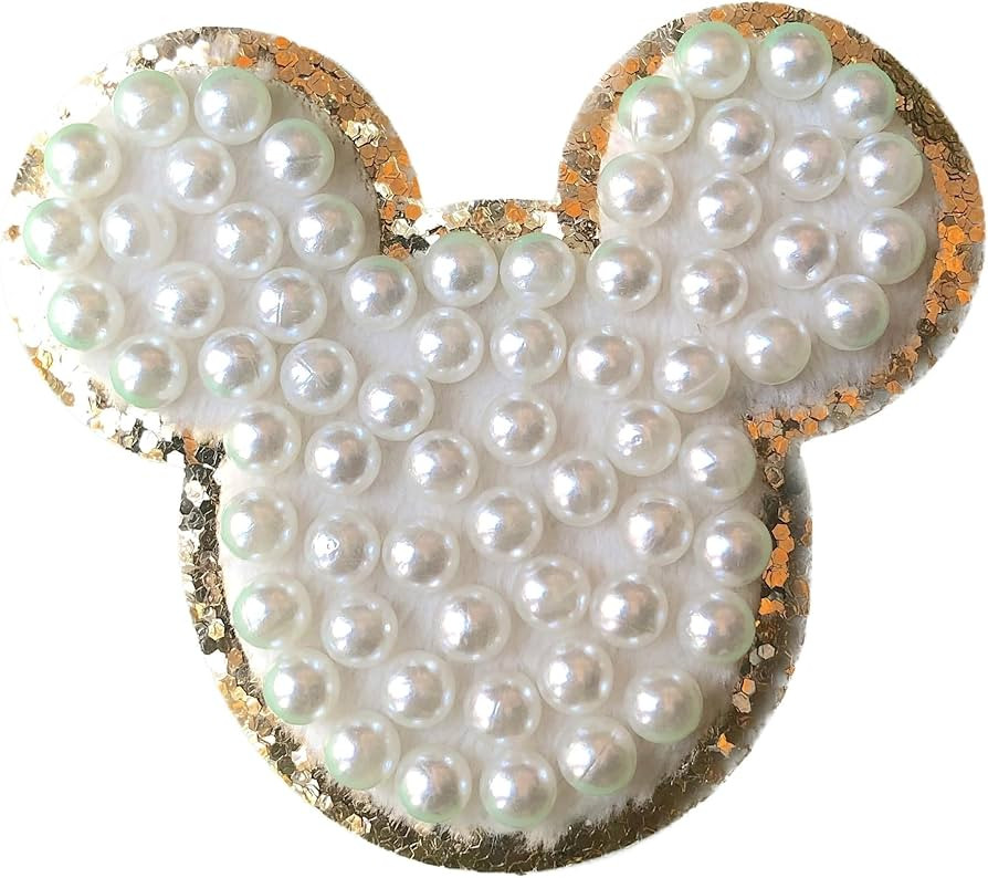 ZOOX Ivory Pearl & White Letter Varsity Initial Patches, 3M Adhesive Sticker, 2.25" Height (Micke... | Amazon (US)