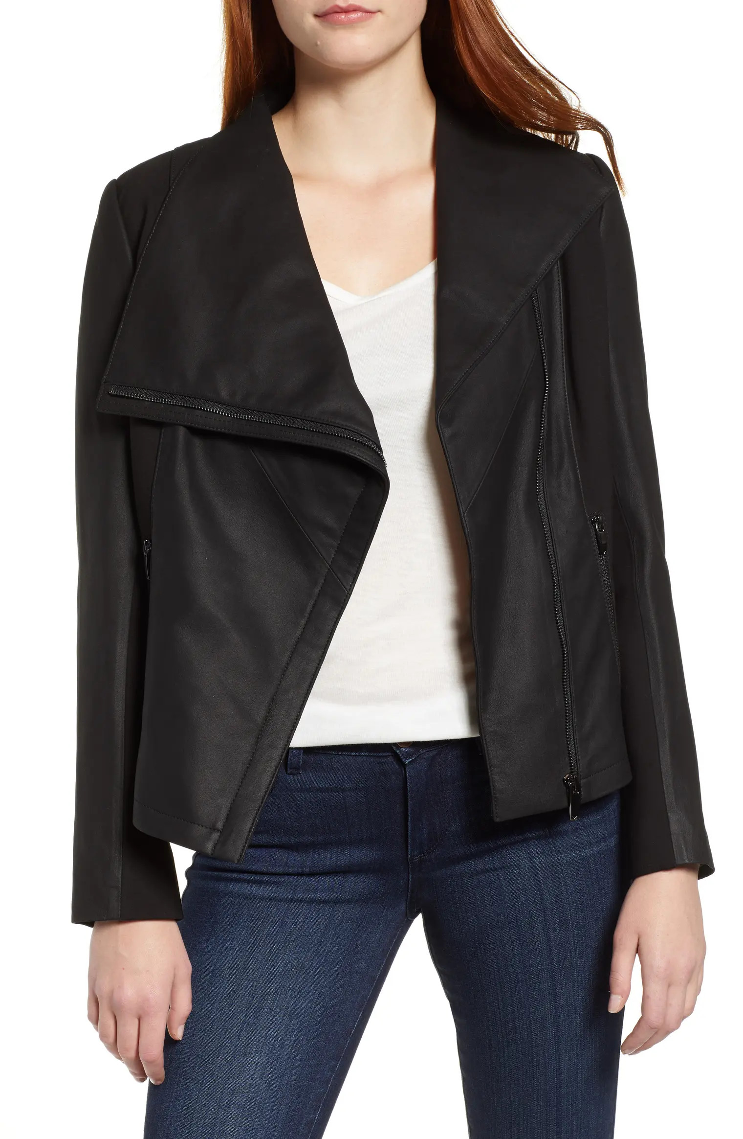 Asymmetrical Leather Jacket | Nordstrom