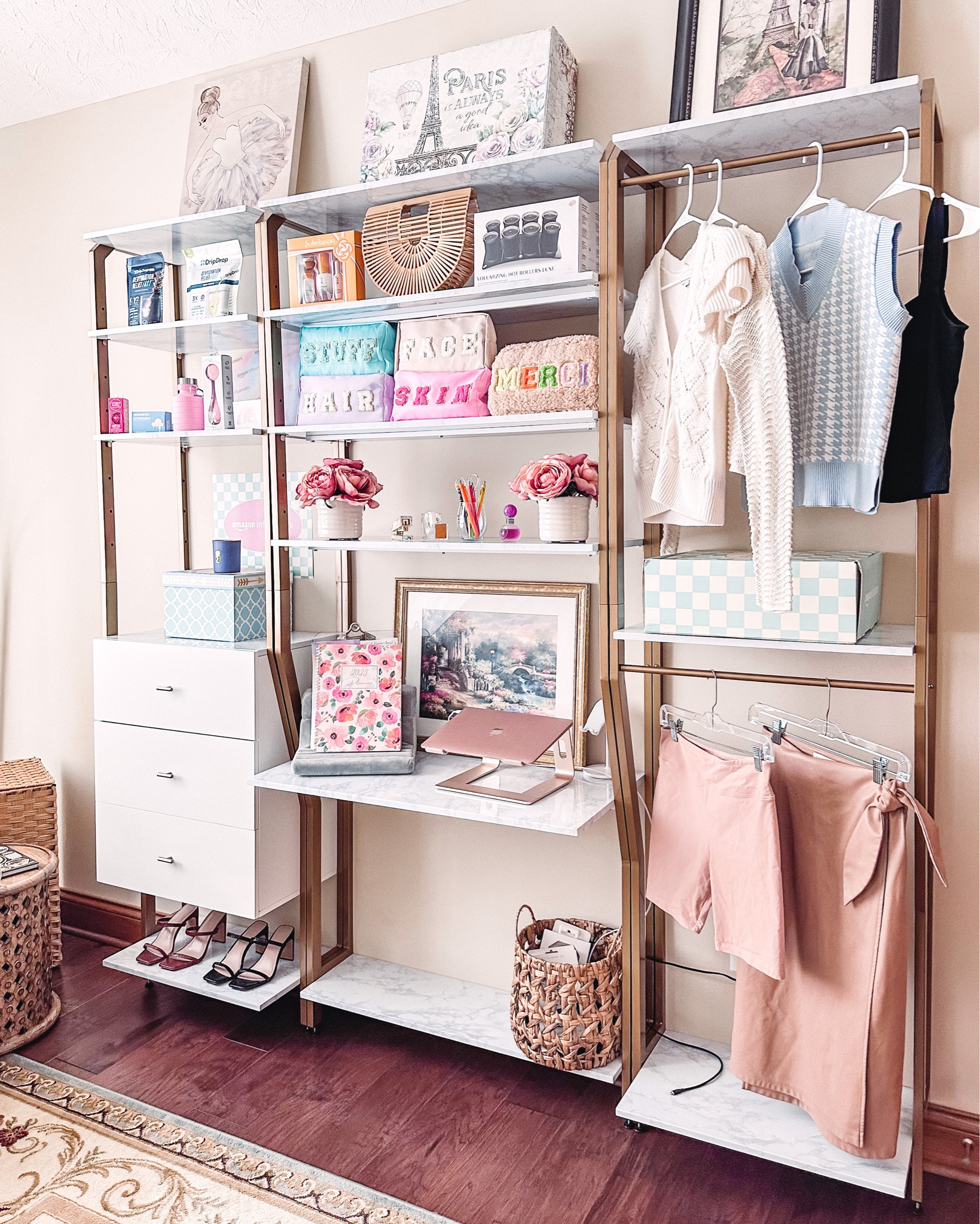 Influencer station for work from home creators. This closet system is designed to help display and organize your favorite items. 

#LTKhome