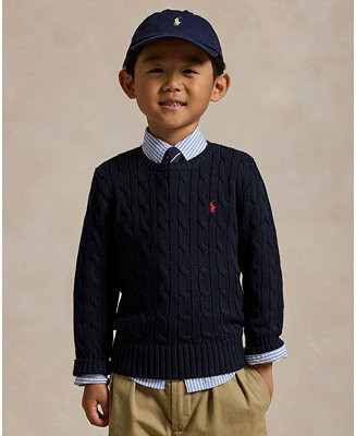 Boys 2-7 Cable-Knit Cotton Sweater | Macy's