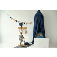 Navy Canopy | Nursery Blue Canopy, Blue Crib Tent, Blackout For Crib, Boys Play Cot Canopy House Bed | Etsy (UK)