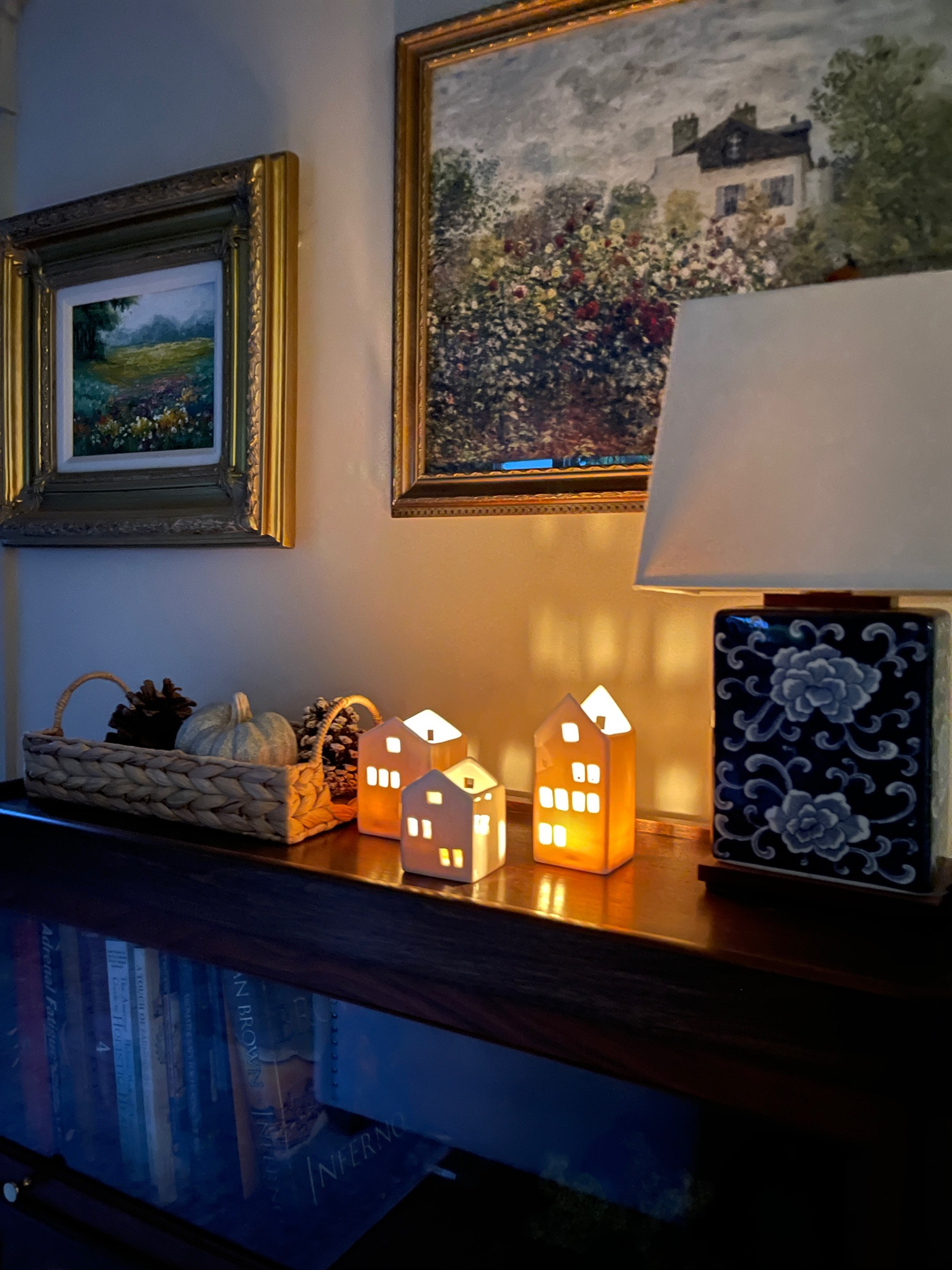 Love these little candle houses! Art and candle houses are from Etsy

#LTKunder50 #LTKhome #LTKSeasonal