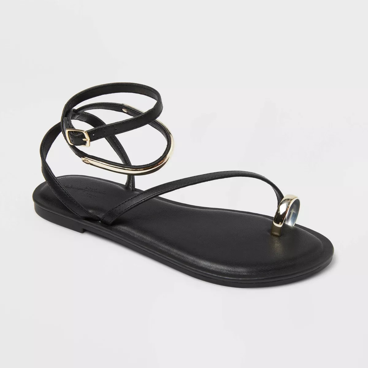 Women's Phoenix Ankle Strap Toe Ring Sandals - Universal Thread™ Black | Target