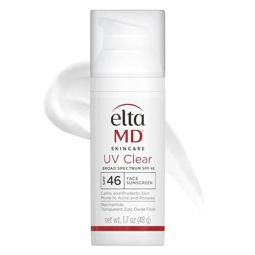 EltaMD UV Clear Face Sunscreen, SPF 46 Oil Free Sunscreen with Zinc Oxide, Protects and Calms Sen... | Amazon (US)