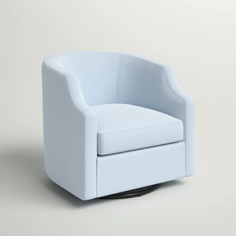 Debbie 77.47cm Wide Polyester Swivel Barrel Chair | Wayfair North America