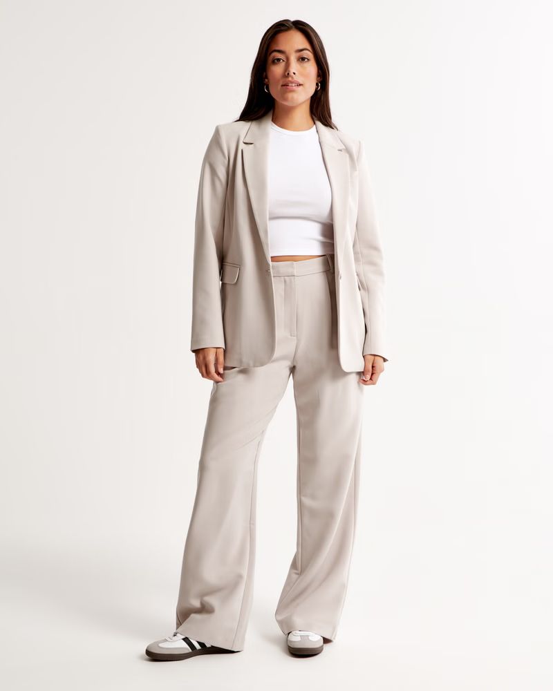 Women's Curve Love A&F Sloane Tailored Pant | Women's Fall Outfitting | Abercrombie.com | Abercrombie & Fitch (US)