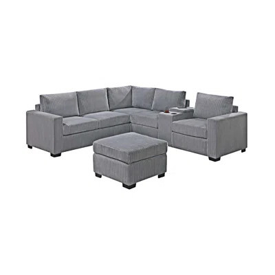 Upholstered Sectional Set With Ottoman | Wayfair North America