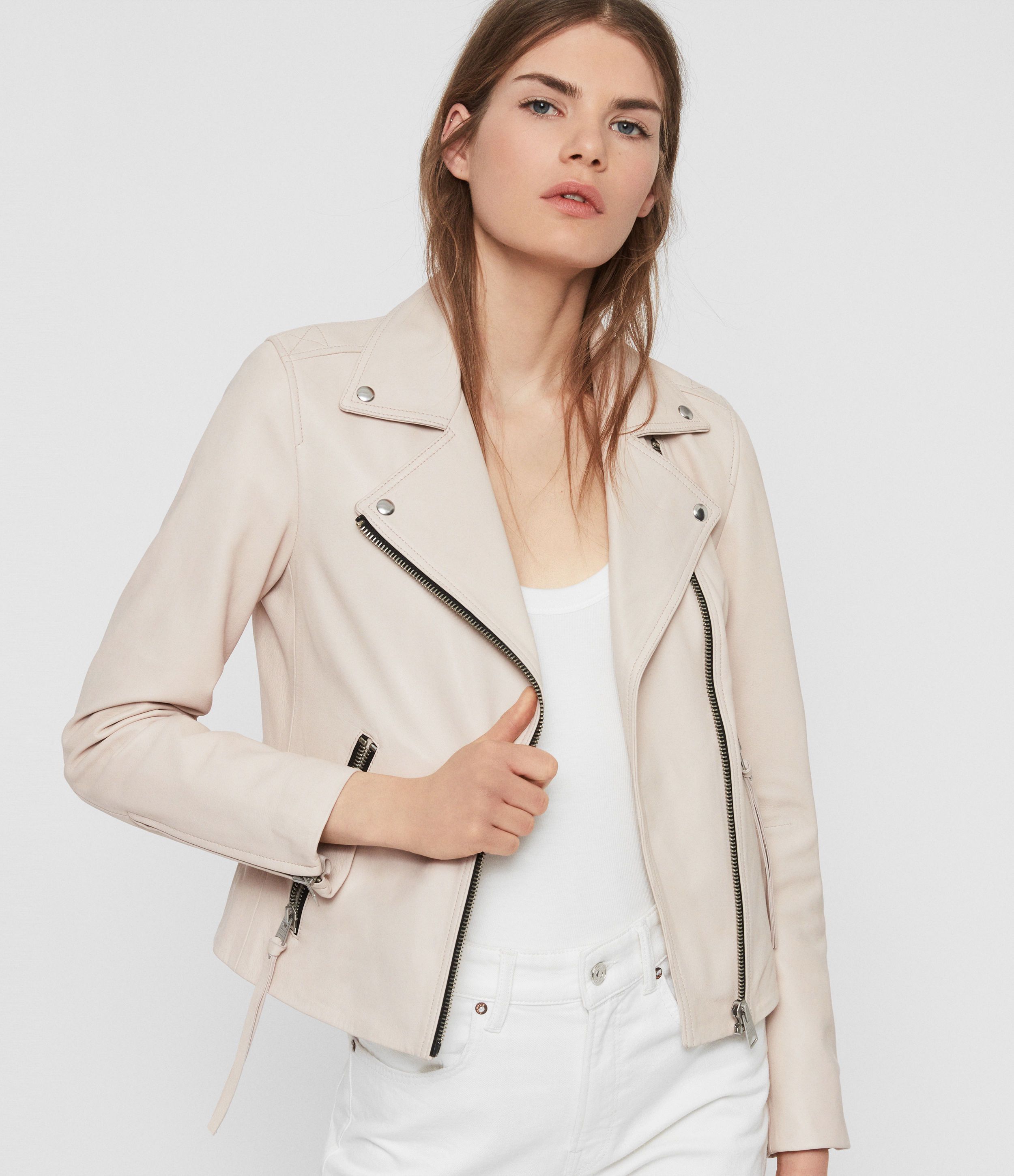 Dalby Leather Biker Jacket | AllSaints (US)