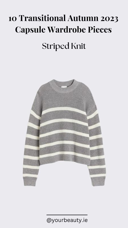 Striped knit. Autumn capsule wardrobe essentials 

#LTKstyletip #LTKmidsize #LTKSeasonal