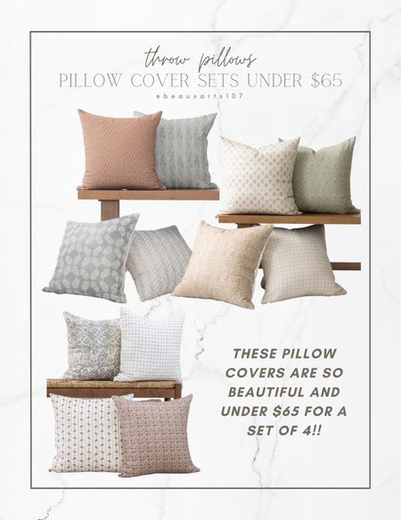 Beautiful pillow covers sets for under $65!! 

#LTKunder100 #LTKhome #LTKsalealert #LTKFind