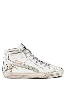 Golden Goose x REVOLVE Slide Sneaker in White & Gold from Revolve.com | Revolve Clothing (Global)