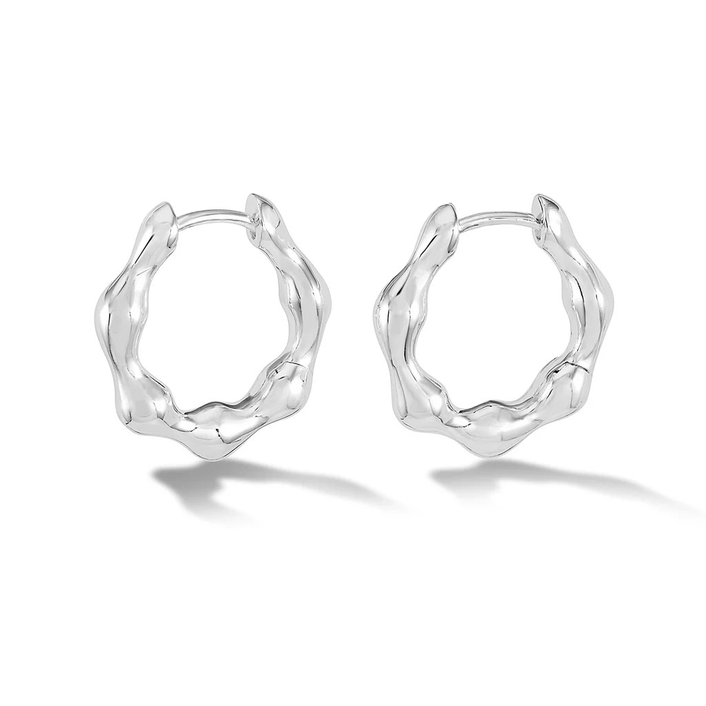 Waterfall Hinged Huggie Hoops | Dower & Hall (Global)