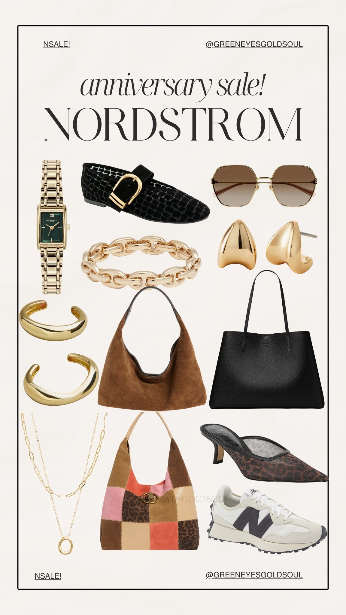 The Nordstrom Anniversary Sale is the best time to invest in timeless accessories you’ll wear for years. 🤎 From designer-inspired handbags and everyday jewelry to classic sneakers, loafers, sunglasses, and watches, these are the pieces that instantly elevate every outfit. Shop my favorite NSALE accessory picks before they’re gone!

Nordstrom Anniversary Sale, Nordstrom accessories, NSALE accessories, Nordstrom handbags, designer inspired handbags, everyday jewelry, gold jewelry, classic tote bag, suede shoulder bag, New Balance sneakers, women’s sneakers, loafers for women, leopard heels, women’s sunglasses, women’s watches, timeless accessories, elevated everyday style, capsule wardrobe accessories, luxury look for less, Nordstrom fashion finds

#NordstromAnniversarySale #NSale #NordstromFinds #Accessories #HandbagStyle #JewelryStyle #LTKStyle #LTKFinds

#LTKSaleAlert #LTKU #LTKWorkwear