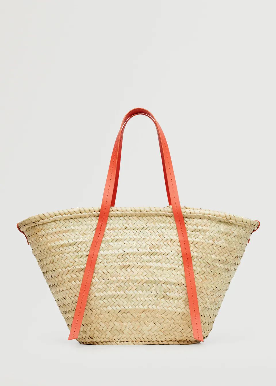 Leather basket bag | MANGO (US)