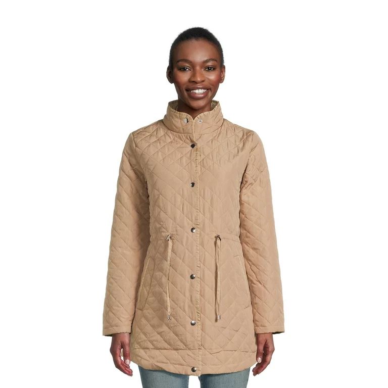 Jason Maxwell Women’s Midweight Pongee Quilted Jacket, Sizes S-XL | Walmart (US)