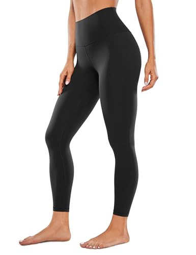 CRZ YOGA Womens Butterluxe High Waisted Yoga Leggings 25" - Double Seamed Buttery Soft Comfy Athletic Gym Workout Pants Black X-Large | Amazon (US)