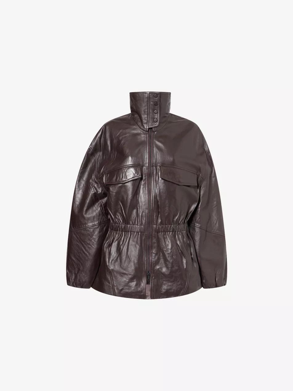 Carnaby Funnel-Neck Leather Jacket | Selfridges