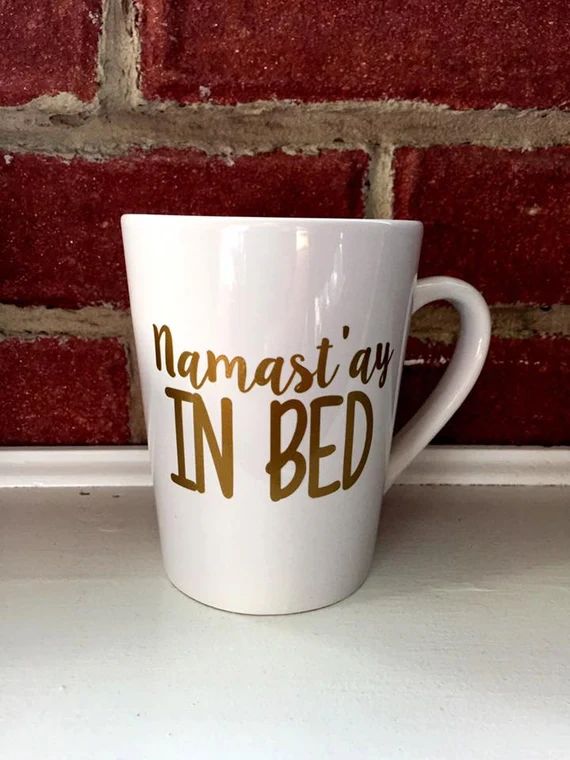 Namast'ay IN BED Mug | Etsy (US)