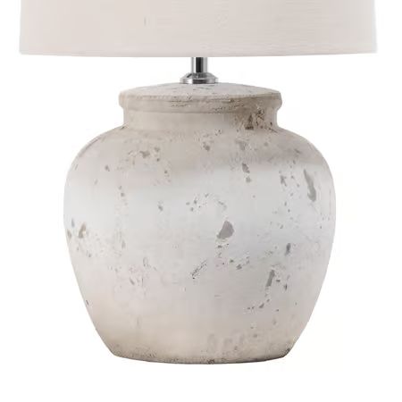 Gray 19-inch Antique Ceramic Urn Table Lamp | Rugs USA