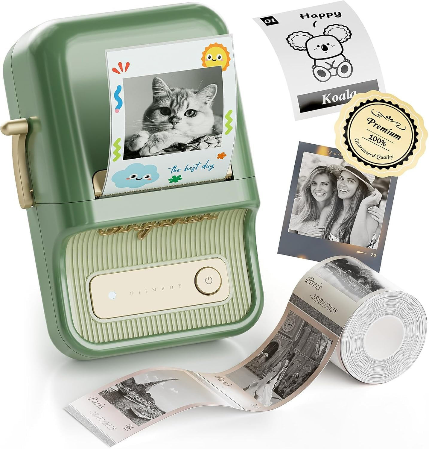 NIIMBOT Etikettendrucker B21 Pro, 300dpi Selbstklebendes Etikettiergerät Bluetooth Beschriftungs... | Amazon (DE)