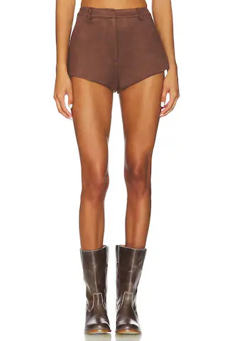 Bardot x REVOLVE Jayla Faux Suede Mini Short in Chocolate from Revolve.com | Revolve Clothing (Global)