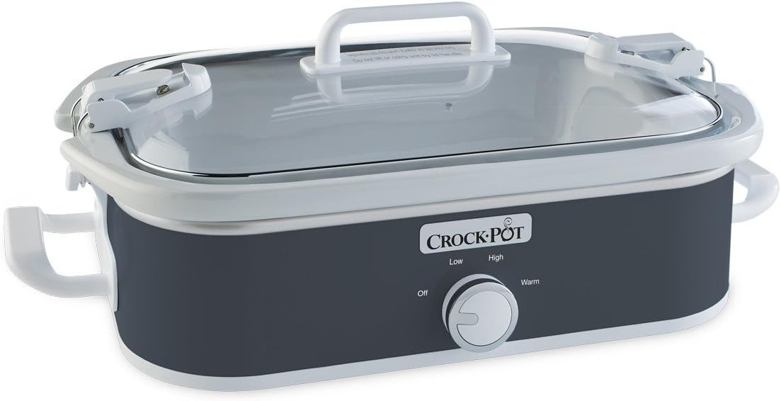 Crock-Pot Small 3.5 Quart Casserole Manual Slow Cooker and Food Warmer, Charcoal | Amazon (US)