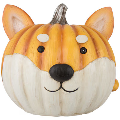 Holiday Living 9-in Harvest Fox Pumpkin Decor | Lowe's