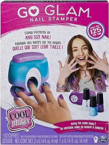 Cool Maker, GO GLAM Nail Stamper, Nail Studio with 5 Patterns to Decorate 125 Nails (Packaging Ma... | Amazon (US)