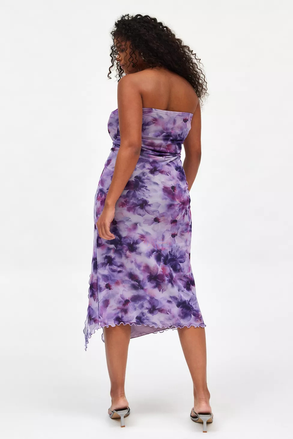 UO Samara Mesh Strapless Midi Dress | Urban Outfitters (US and RoW)