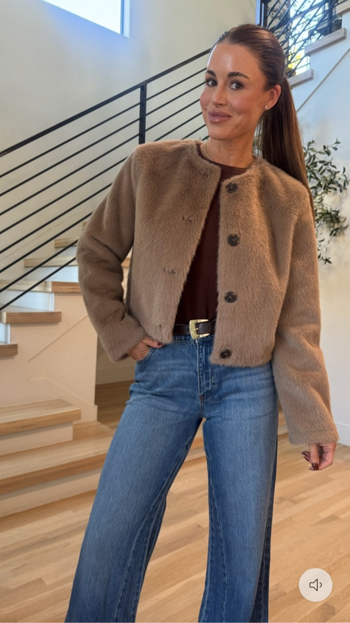 Under $80 cute brown jacket! This is so nice and so soft. I love the cropped, boxy fit. This color is a great neutral that will pair well with your browns, blacks, etc. Such a great piece for the fall and winter seasons!

#LTKHoliday #LTKSeasonal #LTKootd