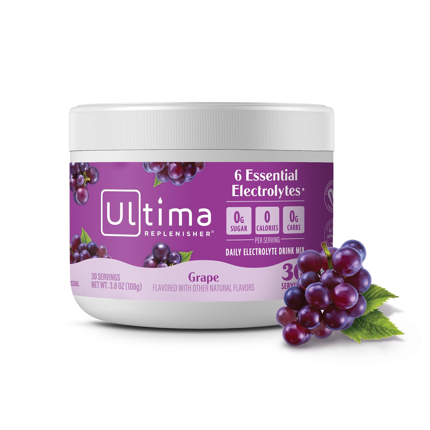 Ultima Replenisher Daily Electrolyte Powder Drink Mix – Grape, 30 Servings – Hydration Powder... | Amazon (US)