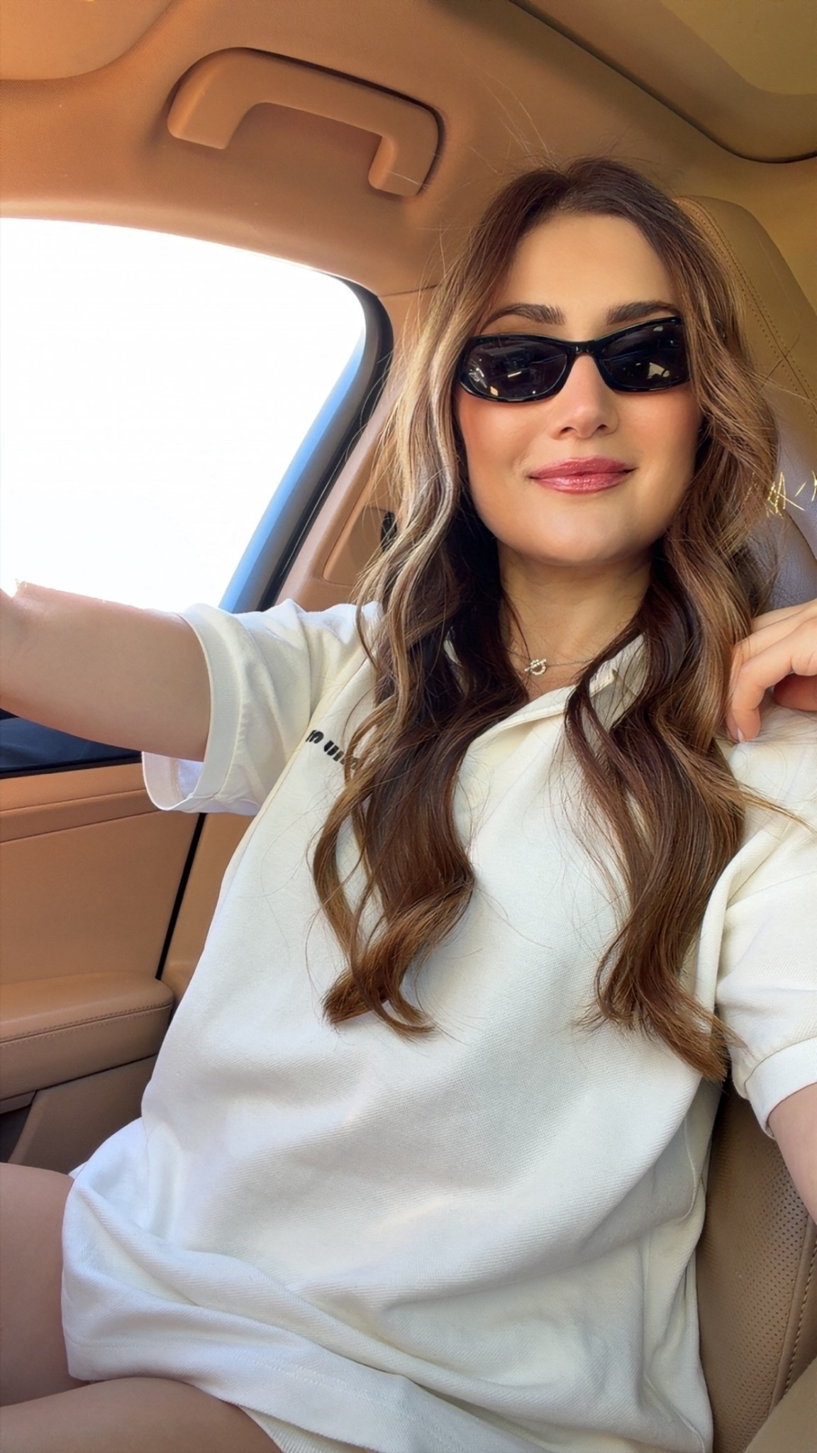 Miu miu polo wearing size M for an oversized look 