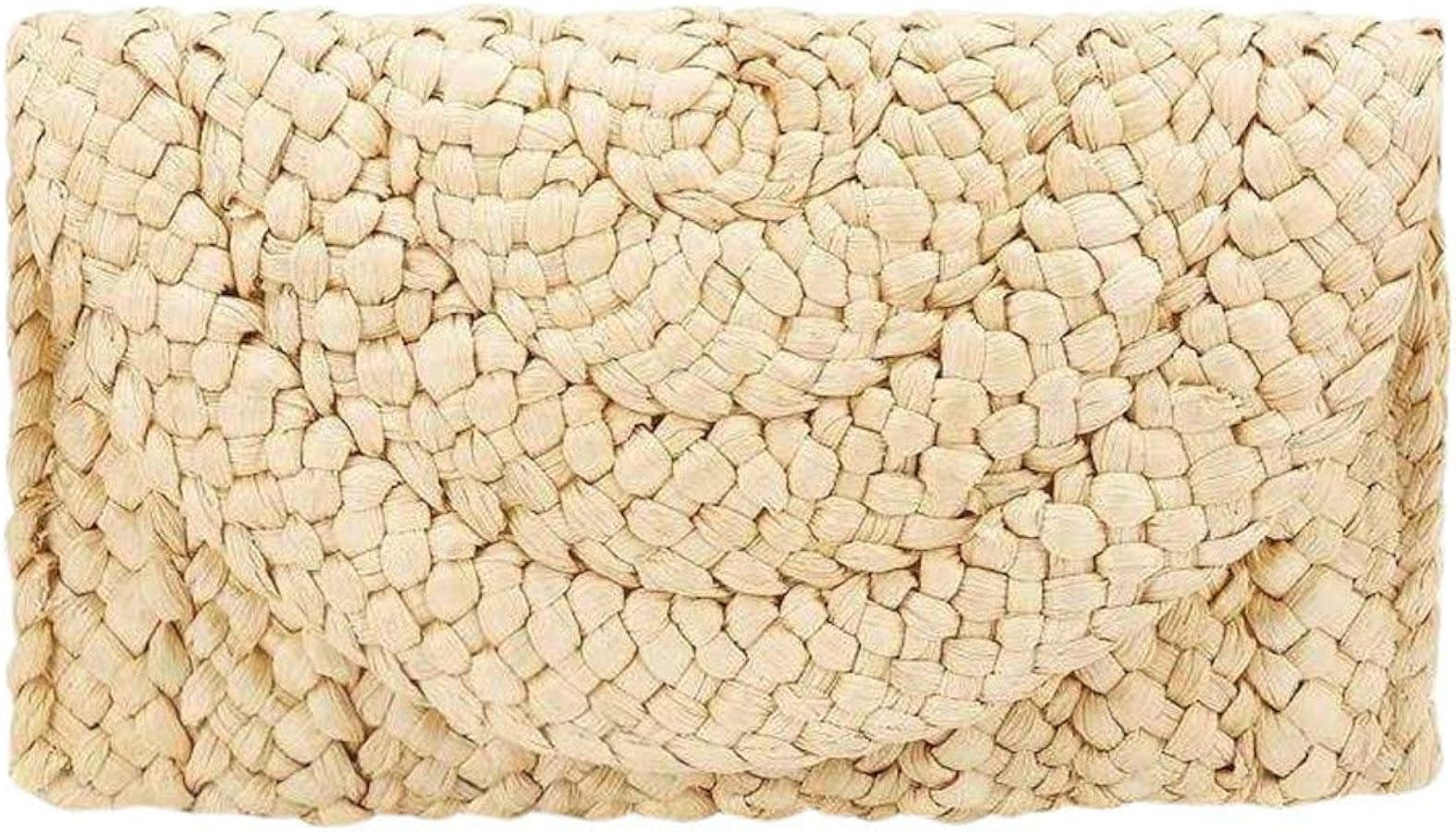 Bag Bag Bag Clutch Female Purse Bag Cosmetic Clip Woven Corn Skin Casual Straw Clear Tote Bag Sta... | Amazon (US)