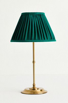 Pooky Reed Cordless Portable Metal Ruched Shade Table Lamp | Anthropologie (US)